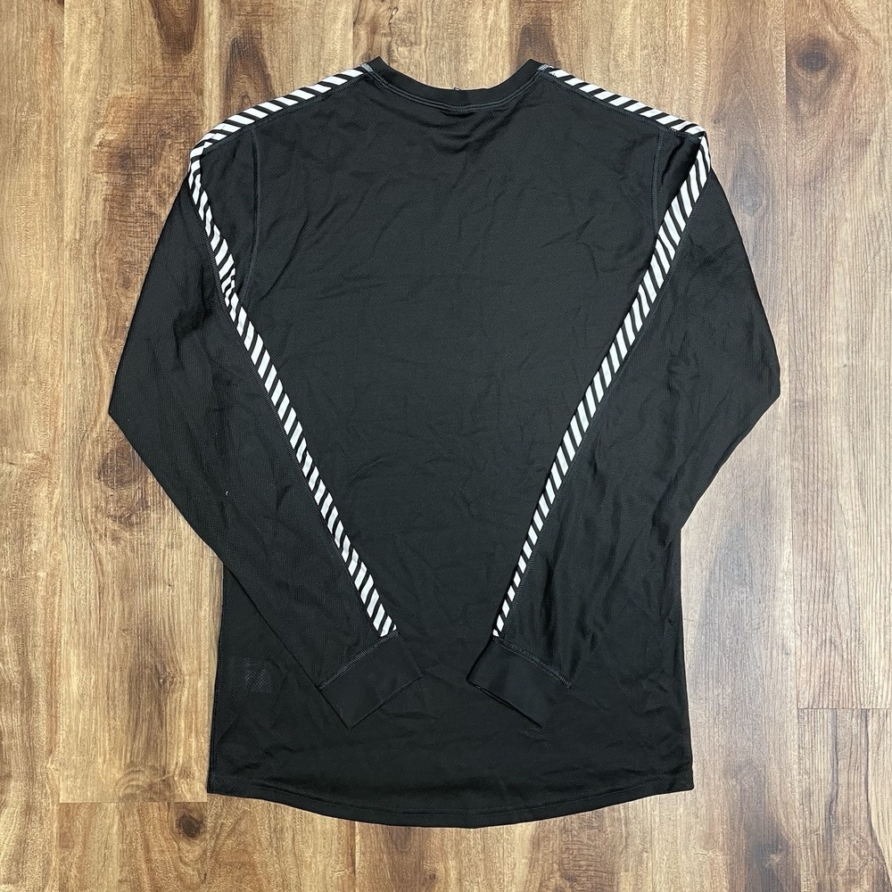 Helly Hansen HH LIFA Stripe Long Sleeve Base Layer Crewneck Shirt Large Black - Picture 2 of 7